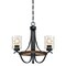 Westinghouse Chandelier 60W 3-Light Barnwell, Textured Iron Barnwood Clear Hammered Glass 6331800 - alternate 1